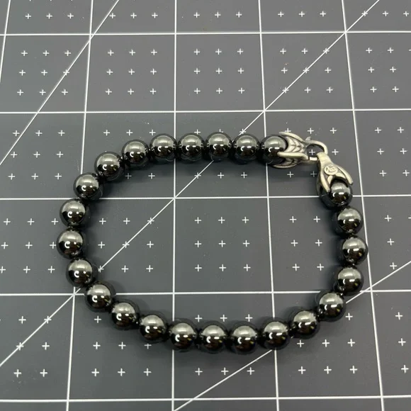 David Yurman hematite spiritual bead bracelet 8mm - Picture 2 of 5